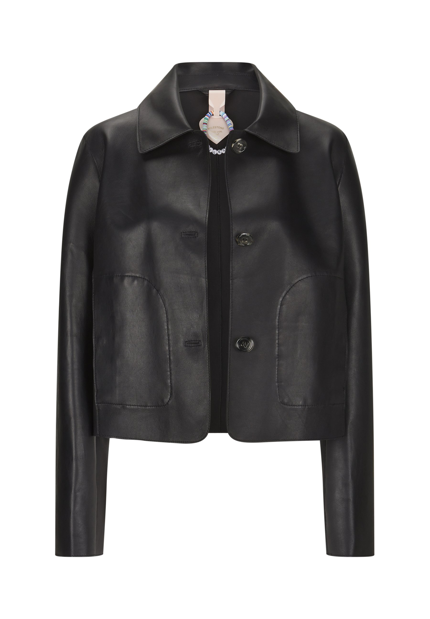 Milestone MSCANNA - Leather jacket - schwarz/black - Zalando