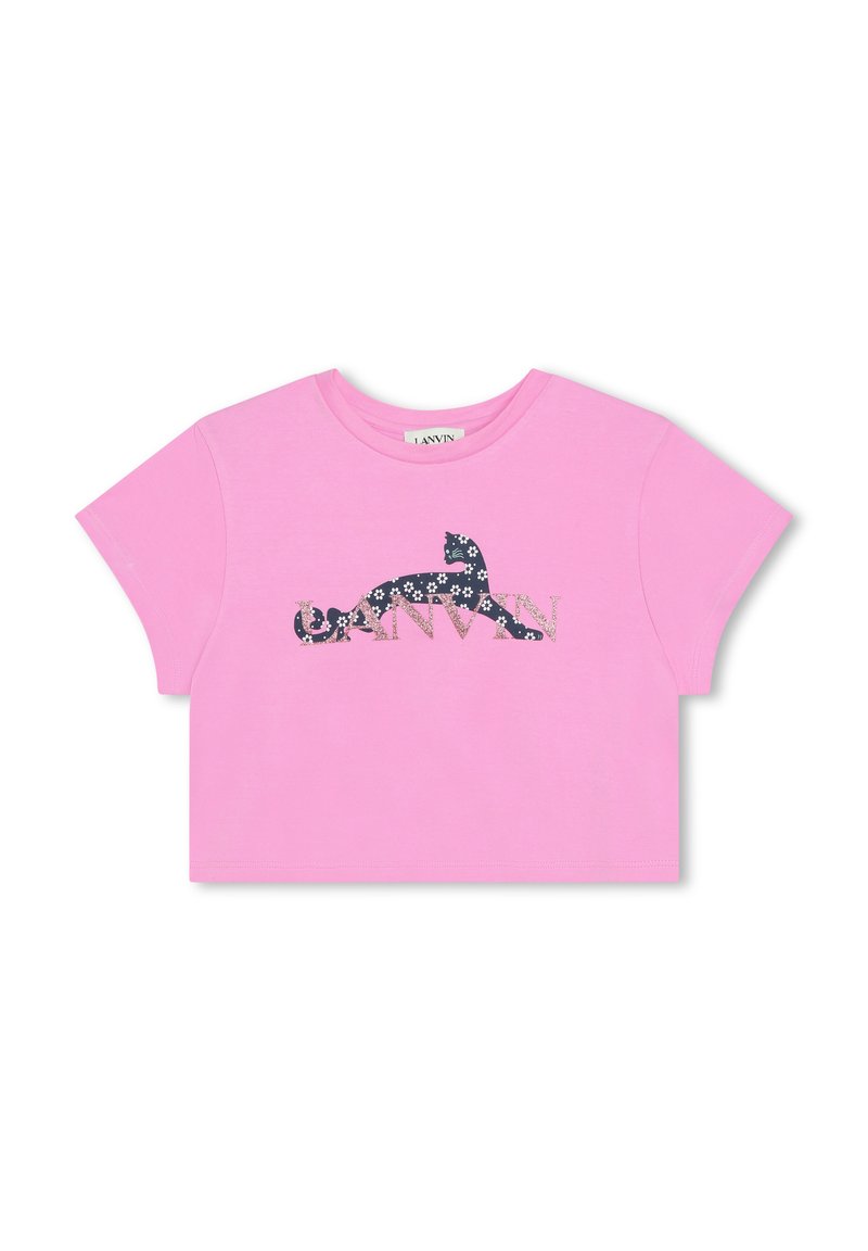 LANVIN T-shirt print donkerroze