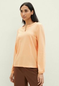 TOM TAILOR Blouse - coral beige thin stripe