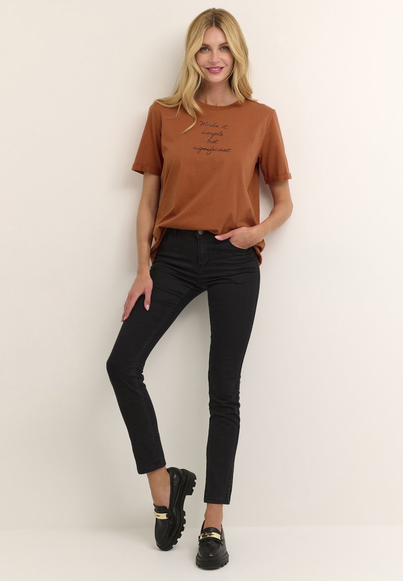 Damen T-Shirts | Kaffe KAJELENA T-Shirt print auburn/braun meliert - KE20241 Damen T-Shirts | Kaffe KAJELENA T-Shirt print auburn/braun meliert - KE20241