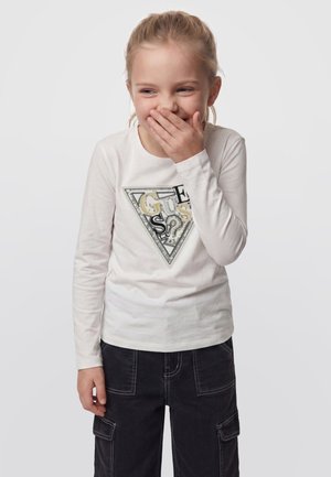 Guess, LOGO-T-SHIRT - T-shirt à manches longues - weiß