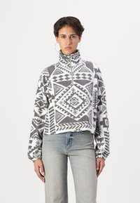 Noisy May NMFLECI ZIPPER - Vesta od flisa - charcoal gray