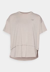 DRAPEY OVERSIZED - Majica kratkih rukava s printom - light mushroom