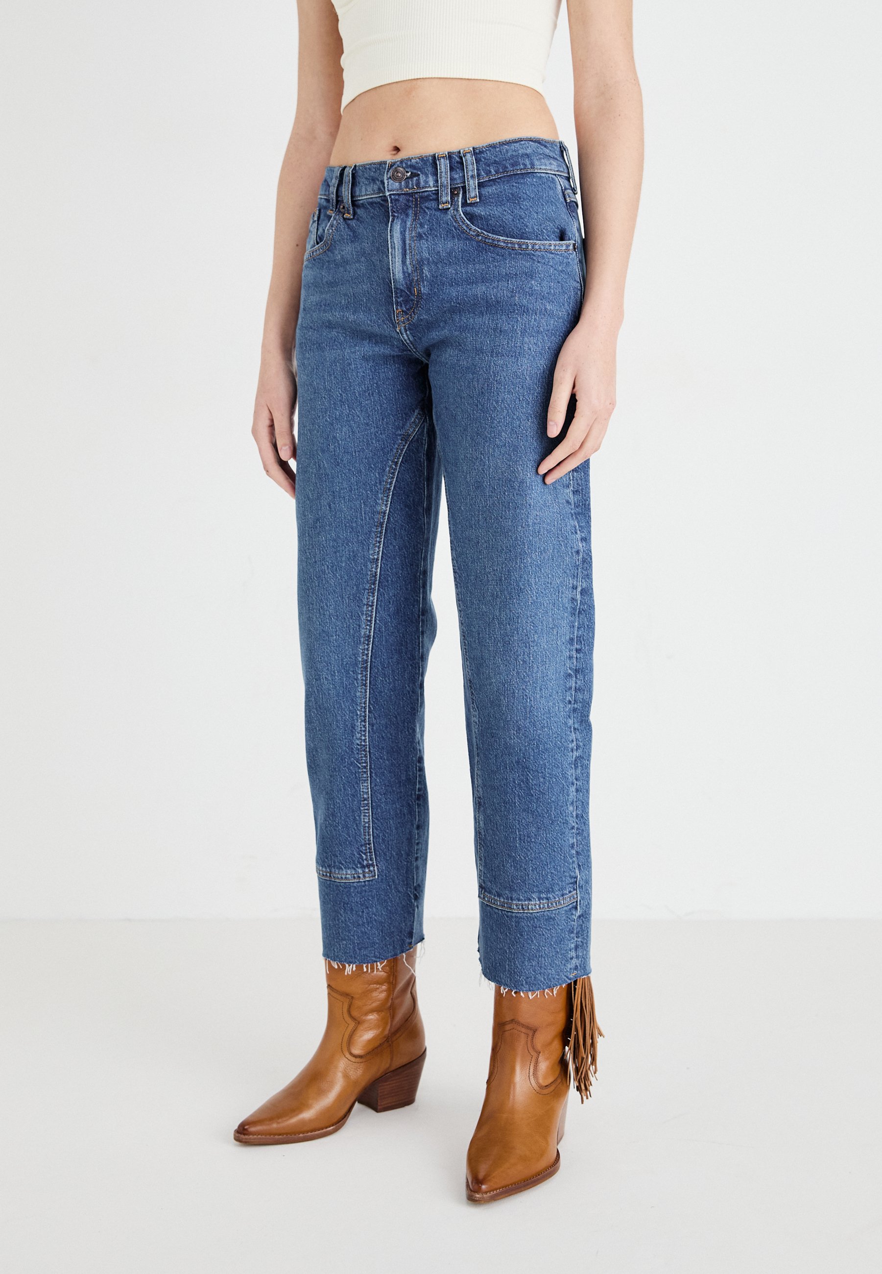 (取寄) フリーピープル レディース リスク テイカー ミッドライズ ストレート Free People women RISK TAKER MID-RISE STRAIGHT Be Bold Free People RISK TAKER MID RISE STRAIGHT - Jeans Straight Leg - be