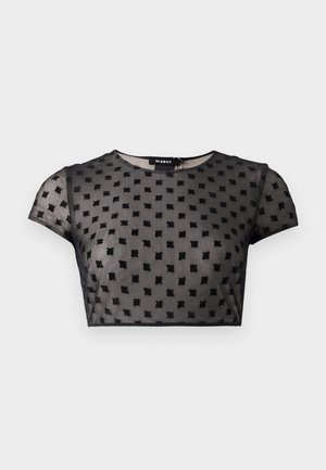 MONOGRAM CROPPED - Print T-shirt - black
