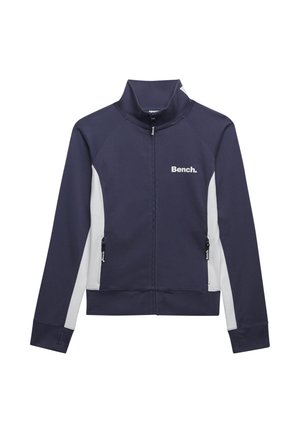 Bench, BENCH X SUPERDRY &AMP; CO BENCH HIGH NECK CONTRAST TRACK TOP - Zip-up sweatshirt - crt navy white