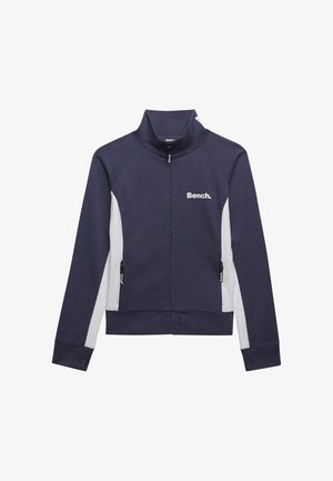 Bench, BENCH X SUPERDRY & CO BENCH HIGH NECK CONTRAST TRACK TOP - Zip-up sweatshirt - crt navy white