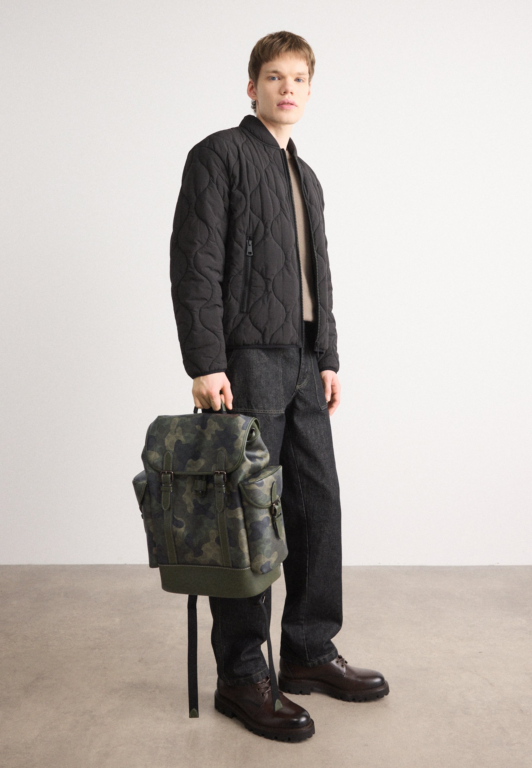 MG6177◎COACH F71728 RUCKSACK IN SMOOTH LEATHER コーチ A4サイズ