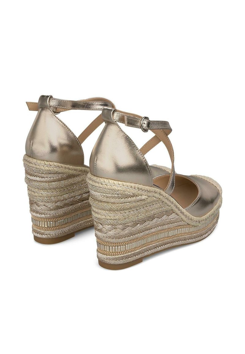 Doradas Esparto Pimkie Sandalias Doradas Sandalias Con Tacon Alto