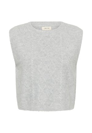 Cream, CRSTARFI CABLE SLIPOVER - Top - light grey melange
