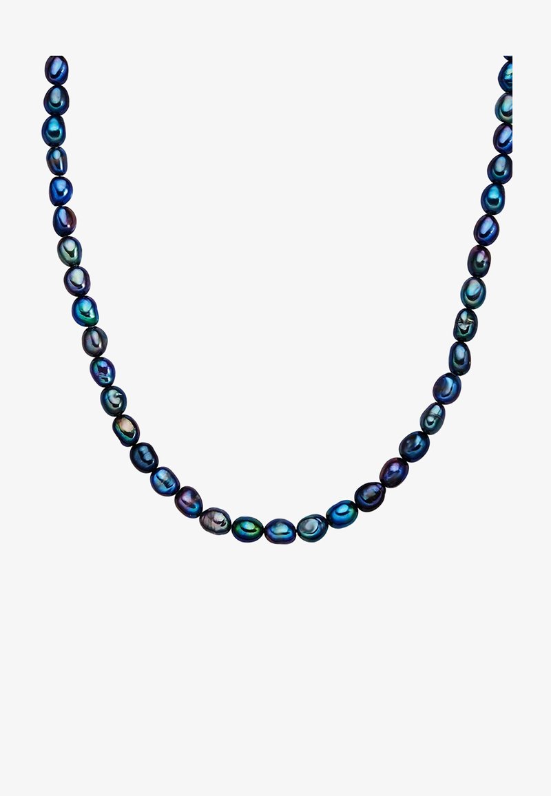 Nautično in teal sladkovodni bisernica, ki se ponaša z nepravilnimi ovalnimi oblikami in gladko, sijočo površino, enakomerno razporejeno.