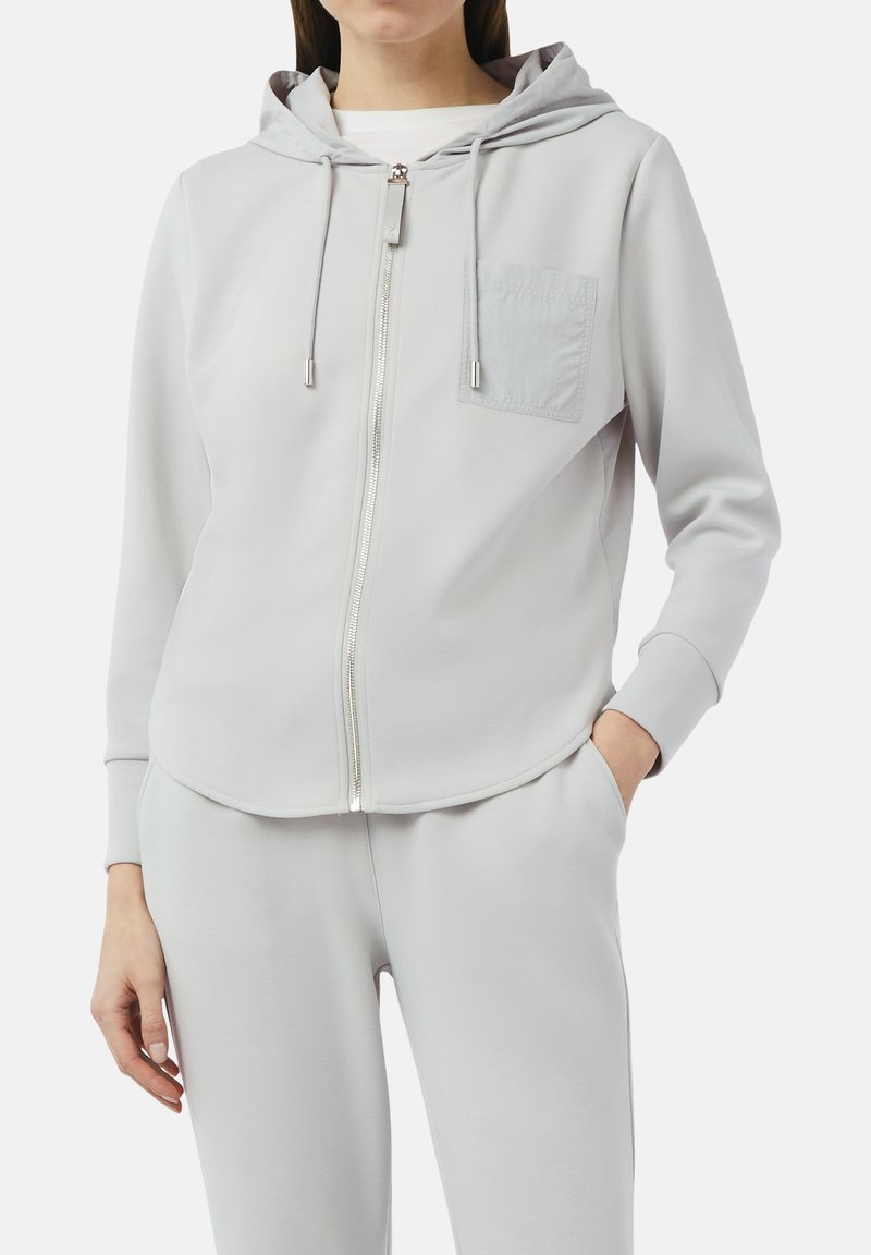 comma casual identity Felpa con zip - grau