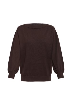 ICHI, IHLULS BOAT NECK LONG SLEEVE - Pullover - chocolate torte