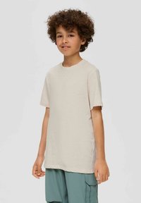 s.Oliver T-Shirt print - helles beige