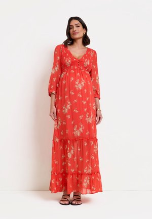 Seraphine, MATERNITY AND NURSING MAXI DRESS - Maxikjoler - orange floral