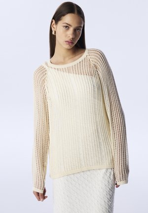 OPENWORK BACK TIE  - Jumper - beige