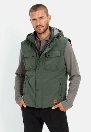 MIT ABNEHMBARER KAPUZE - Vest - leaf green