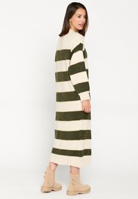 LolaLiza STRIPED - Abito in maglia - khaki med