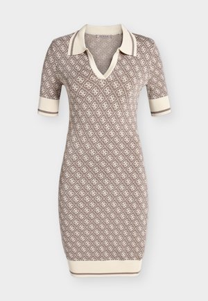 Guess, LISE LOGO POLO DRESS - Päevakleit - pearl oyster and sil