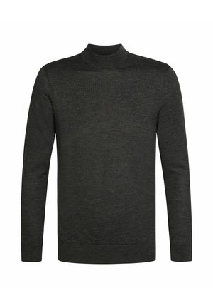 PROFUOMO, PROFUOMO PULLOVER MOCK-ROLL - Strickpullover - dark brown