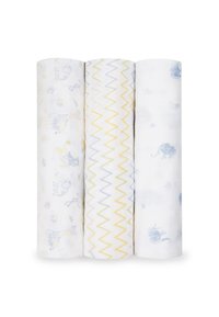 Stellou & friends BABY MULLTUCH-SET - Baby blanket - weiss-blau elefant