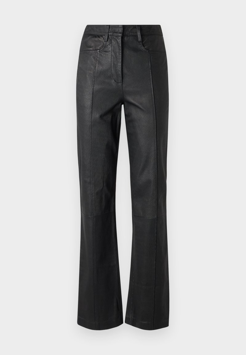 REMAIN Leren broek zwart