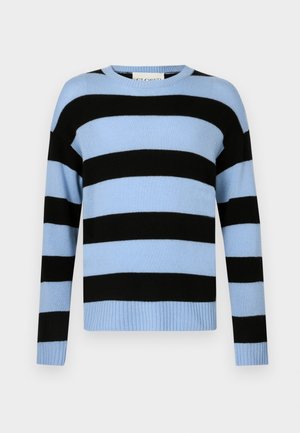 STRIPED CREWNECK JUMPER - Trui - sky blue