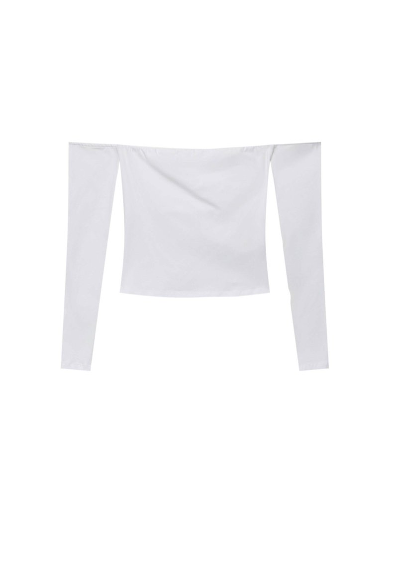 PULL&BEAR BANDEAU WITH ARM WARMERS Langarmshirt white/weiß Zalando.at