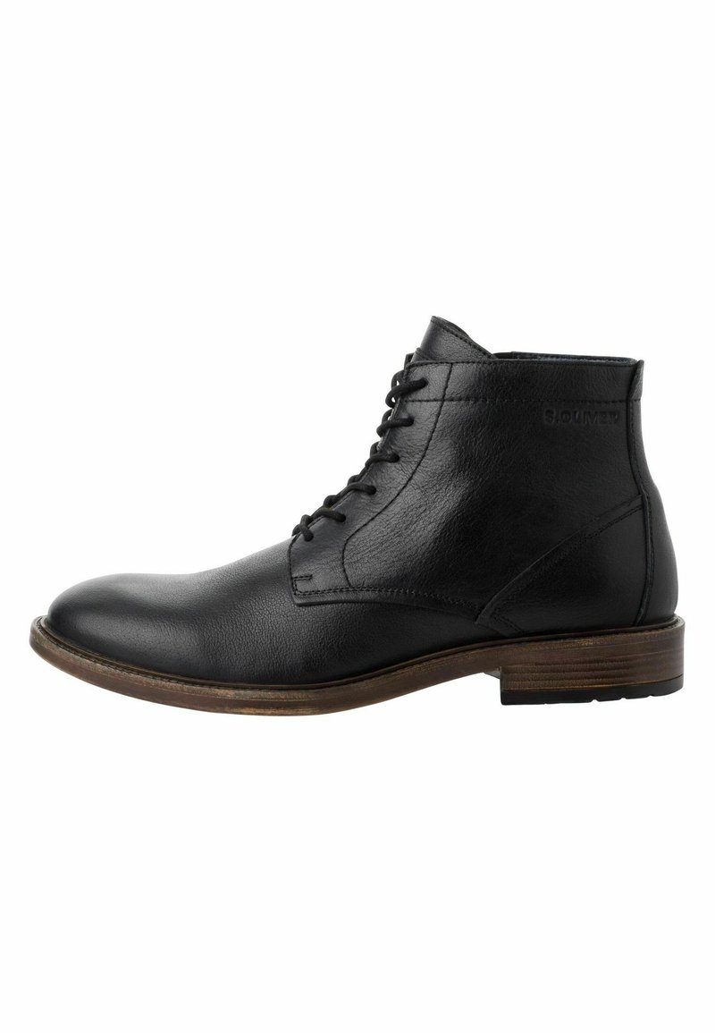 s.Oliver Bottines à lacets - black