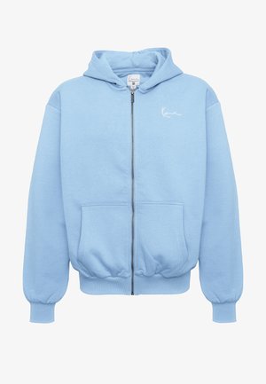 Karl Kani CHEST SIGNATURE ESSENTIAL ZIP HOODIE UNISEX - Lukuga pusa - blue