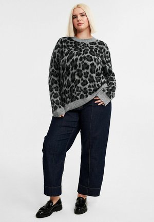 LEOPARD PATTERN  - Neule - grey melange