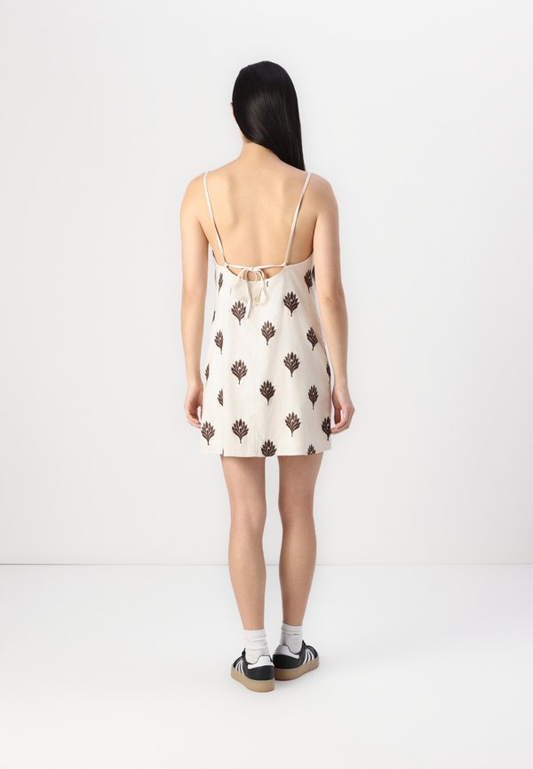 Shift Linen-Blend Mini Dress - Day dress - beige2