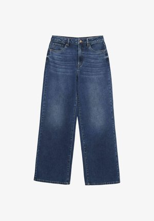Vero Moda, WIDE-FIT JEANS VMSUNNY SUPER HIGH RISE WIDE LEG FIT JEANS - Wide Leg - dark blue denim
