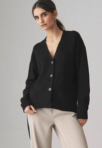 THE SET 2 PACK BOXY THROUGH - Kardigán - black cream
