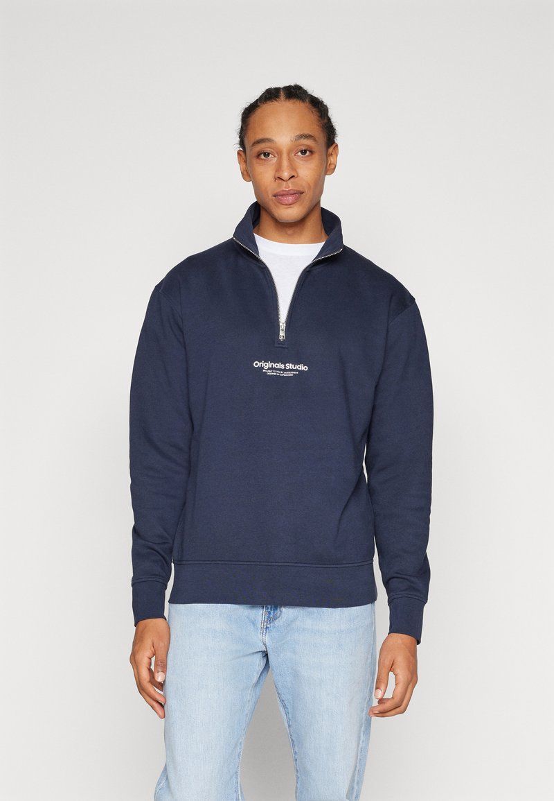 Jack & Jones - JORVESTERBRO QUARTER ZIP HN NOOS - Sweatshirt - sky captain, Förstora