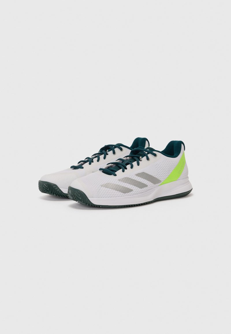 adidas Performance COURTFLASH SPEED 2 - Multicourt tennis shoes -  white/silver-coloured/lucid lemon/white - Zalando.ie