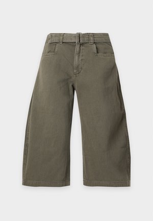 GAP, BELTED RAQUEL - Τζιν σορτς - black moss