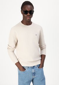 Calvin Klein WAFFLE STRUCTURE - Maglione - stony beige