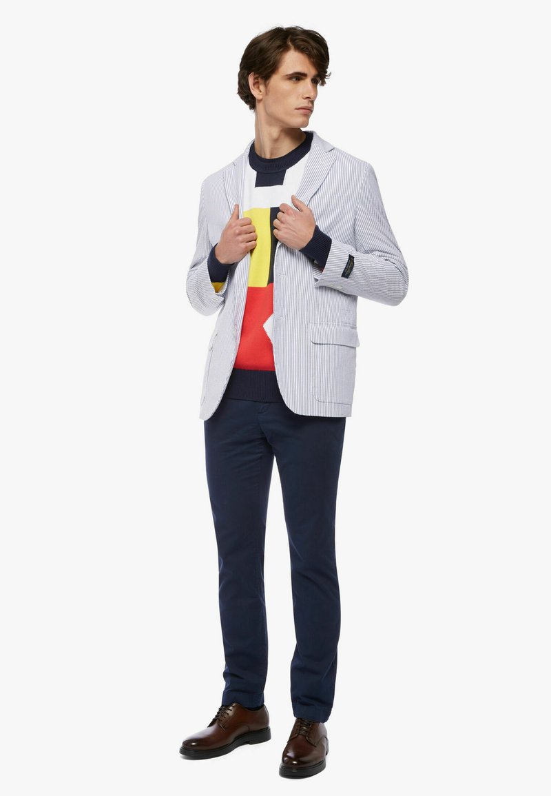 Brooks Brothers MILANO FIT SEERSUCKER Manteau court blue/bleu gris