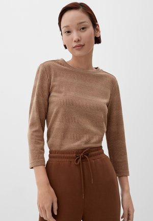 s.Oliver STRUKTUR - Long sleeved top - zimt