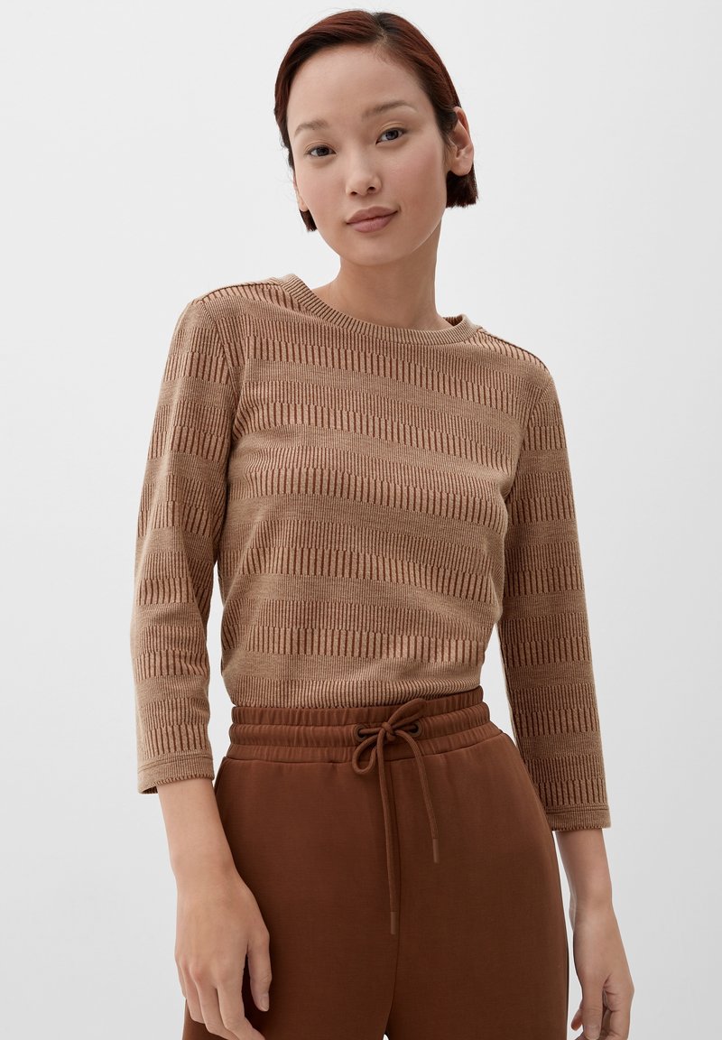 s.Oliver STRUKTUR - Longsleeve - zimt