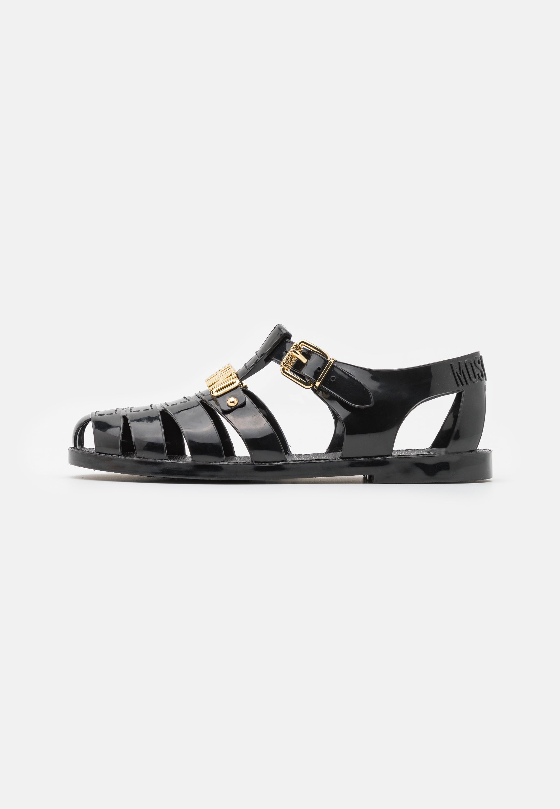 サンダル・ミュール MOSCHINO Women Sandals MA16575G1M MA3 00A NERO ARANCIO BLACK Moschino Duck Sandals MA16575G1M.MA3-00A NERO ARANCIO | IlDuomo