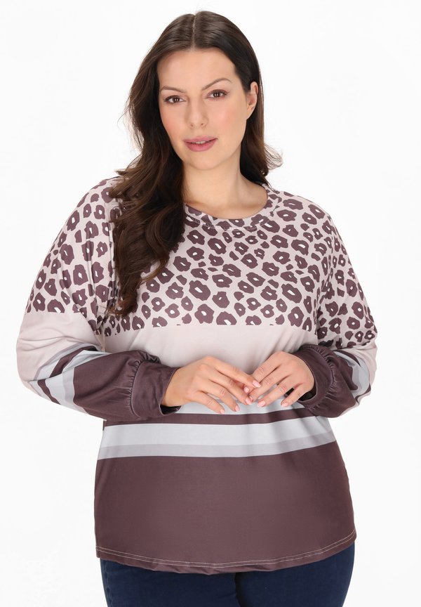 LONGSLEEVE - Bluse - multicolor coffee