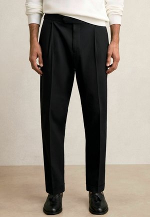 Reiss REGULAR FIT - COMPLEX HERRINGBONE - Housut - navy