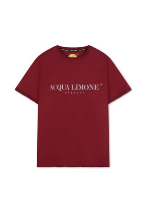 T-shirt med print - bordeaux