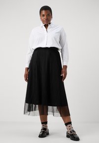 ONLY Carmakoma CARLAVINE ELASTIC SKIRT  - A-line skjørt - black