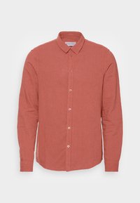 LINEN BLEND SHIRT - Košeľa - cognac