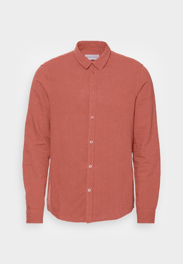 LINEN BLEND SHIRT - Shirt - cognac4