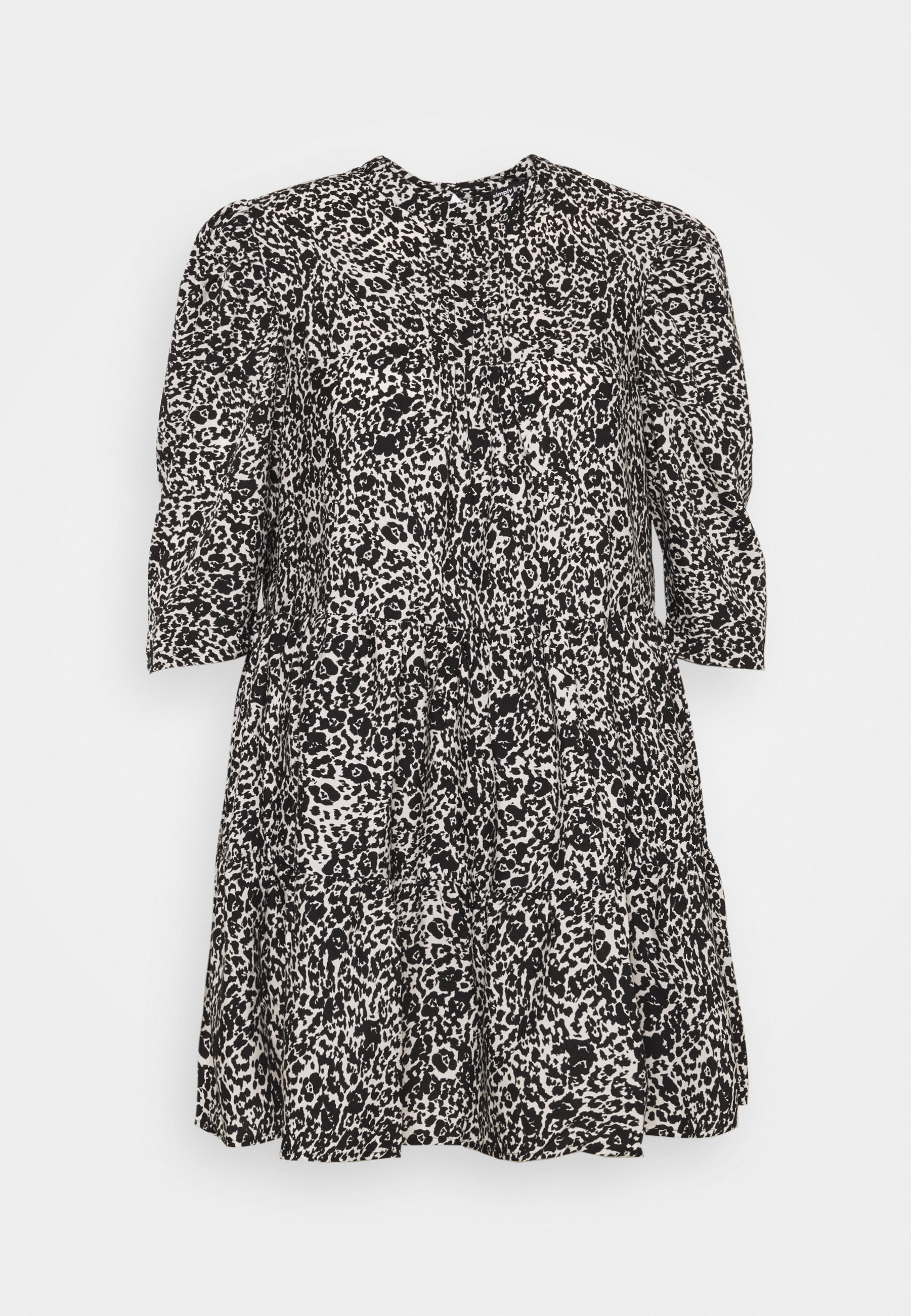 Simply Be TIERED SMOCK DRESS WITH HALF 