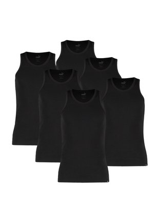6ER PACK MEN HERREN RUNDHALS - Top - black
